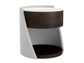MAJESTIC - Round wooden bedside table with drawers by Capital Collection - view 2